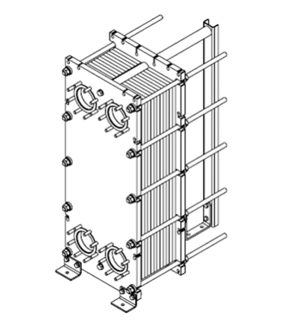 Пластинчатый теплообменник эскиз